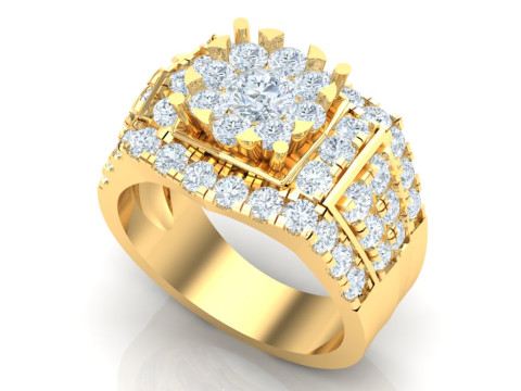 Luxury Mens Ring 3D Print Model