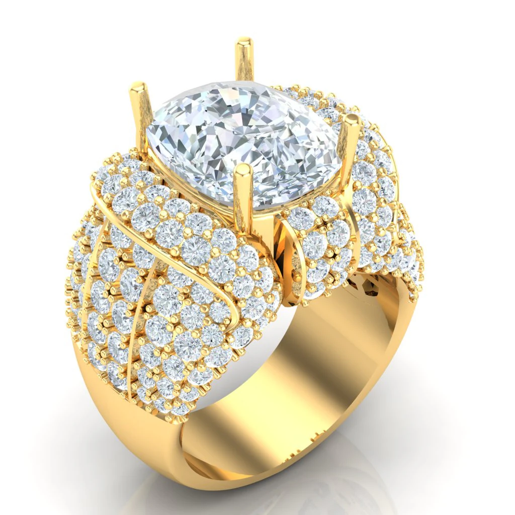 Luxury Mens Ring 3D Print Model .c4d .max .obj .3ds .fbx .stl .blend 