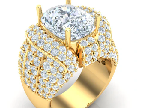 Anel masculino de luxo Modelo de Impressão 3D