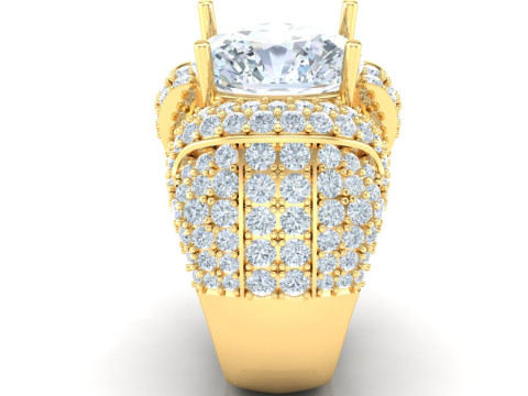 Luxury Mens Ring 3D 打印模型