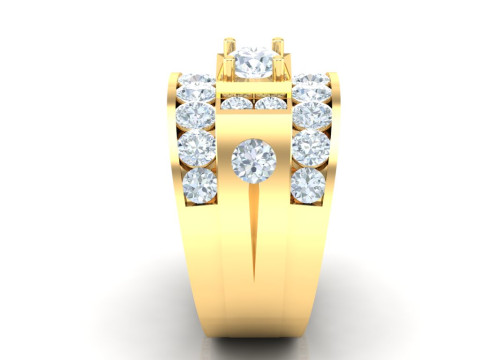 Luxury Mens Ring 3D Принт Модель