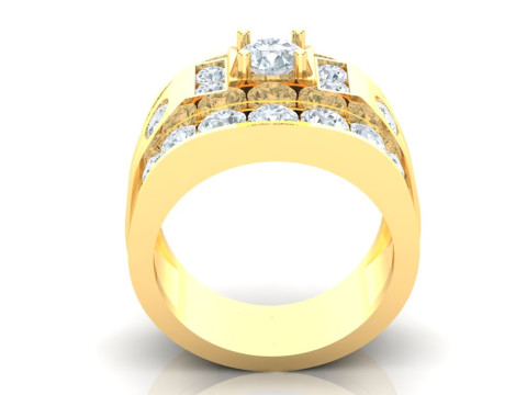 Luxury Mens Ring 3D Принт Модель