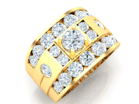 Luxury Mens Ring 3D Принт Модель