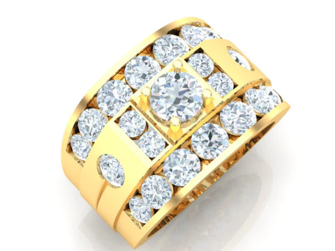 Luxury Mens Ring 3D Print Model