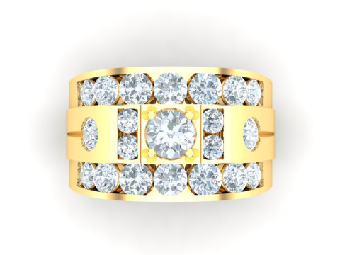 Luxury Mens Ring 3D Принт Модель