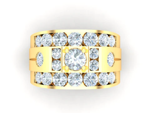 Luxury Mens Ring 3D Print Model