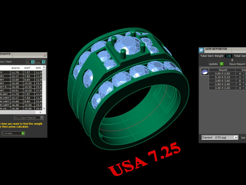 Luxury Mens Ring 3D Принт Модель