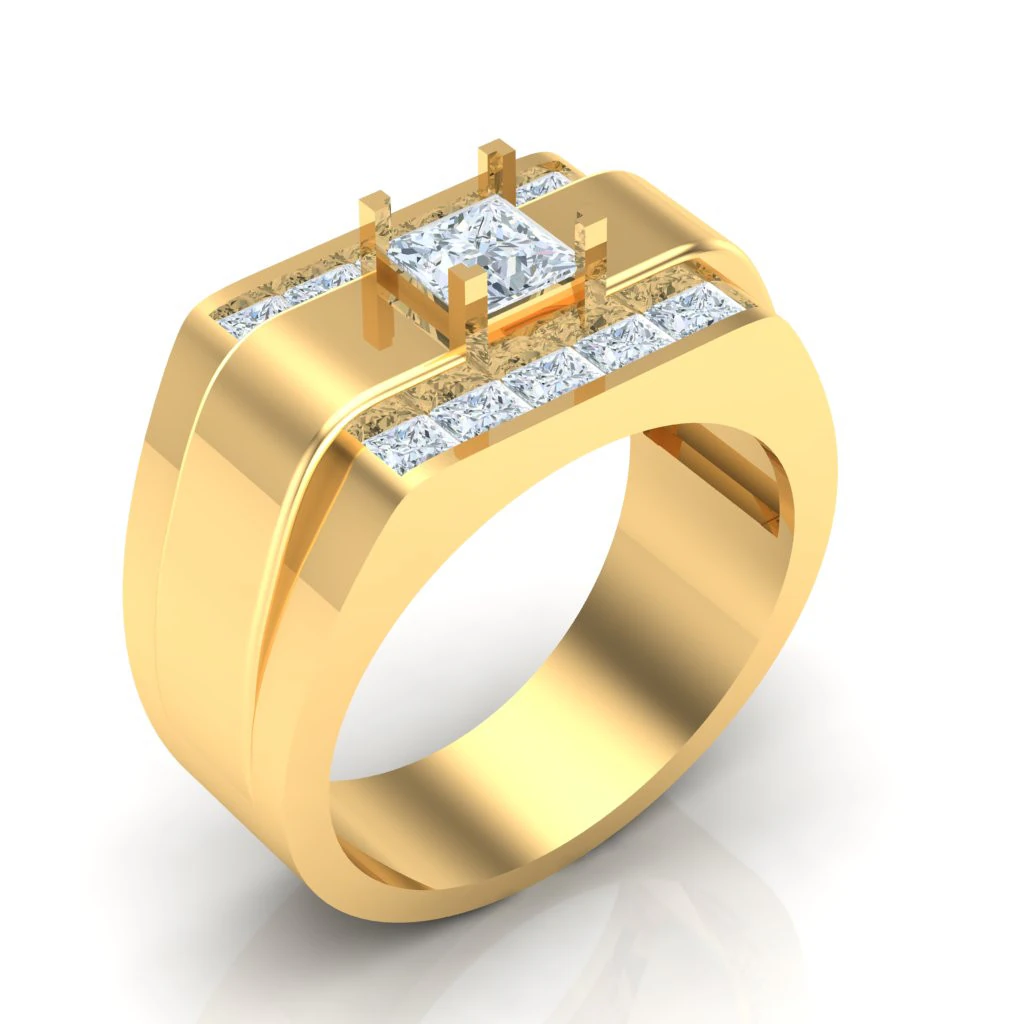 Luxury Mens Ring 3D Print Model .c4d .max .obj .3ds .fbx .stl .blend 