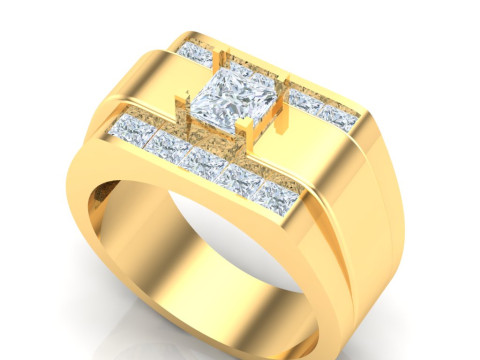 Luxury Mens Ring Modello di stampa 3D