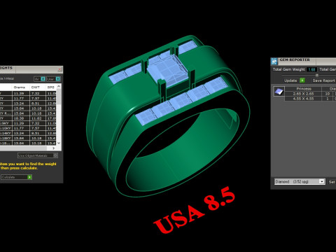 Luxury Mens Ring Modello di stampa 3D