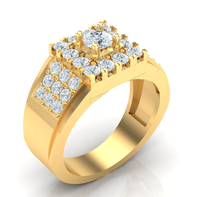 Luxury Mens Ring 3D Принт Модель .c4d .max .obj .3ds .fbx .stl .blend