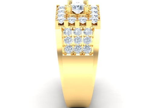 Luxury Mens Ring 3D Принт Модель