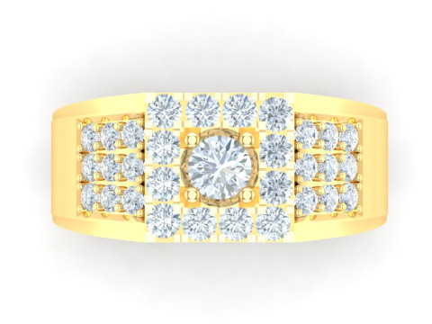 Luxury Mens Ring 3D Принт Модель