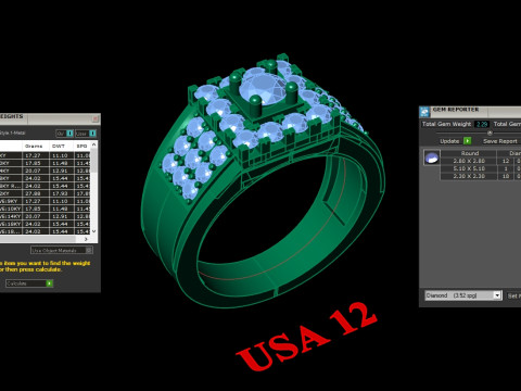 Luxury Mens Ring 3D Принт Модель