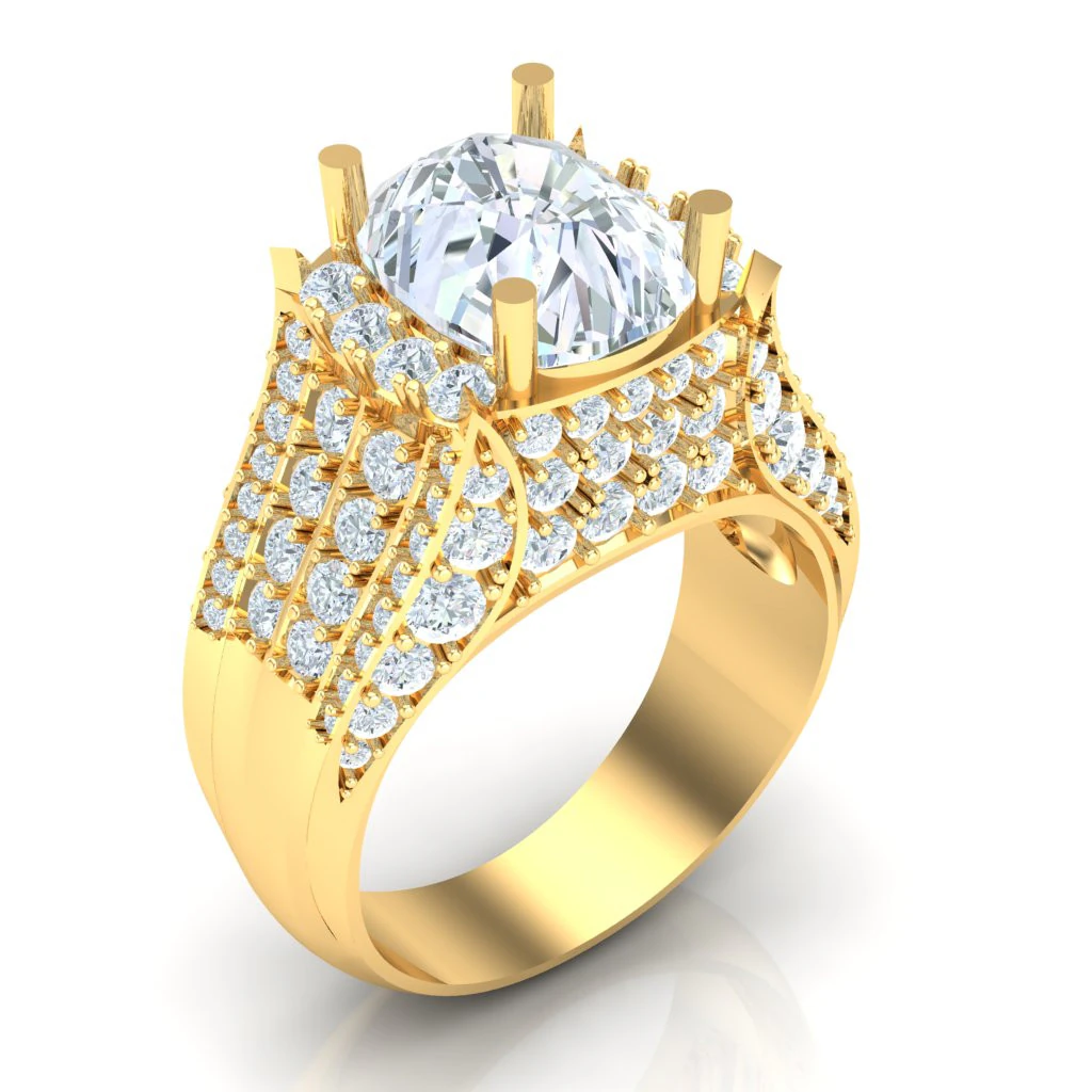 Luxury Mens Ring 3D Print Model .c4d .max .obj .3ds .fbx .stl .blend 