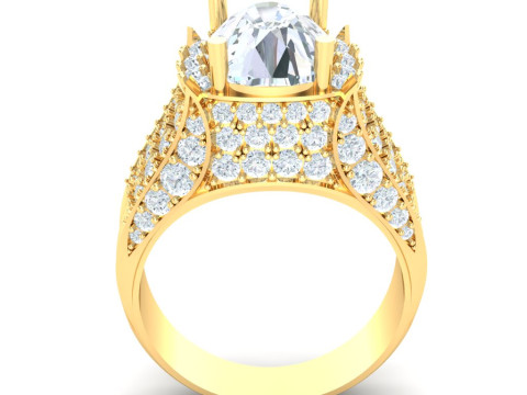 Luxury Mens Ring 3D 打印模型