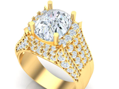 Luxury Mens Ring 3D Print Model