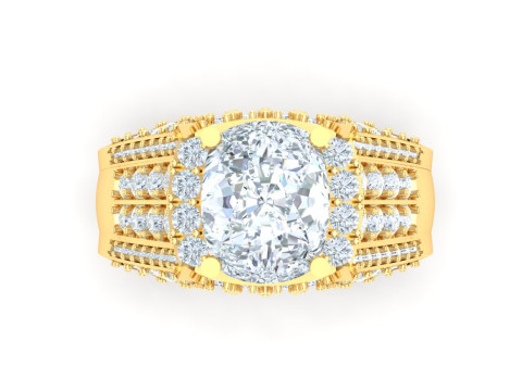 Luxury Mens Ring 3D 打印模型