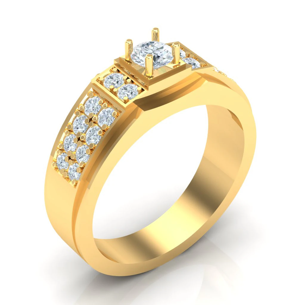 Luxury Mens Ring 3D Print Model .c4d .max .obj .3ds .fbx .stl .blend 