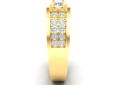 Luxury Mens Ring 3D Print Model