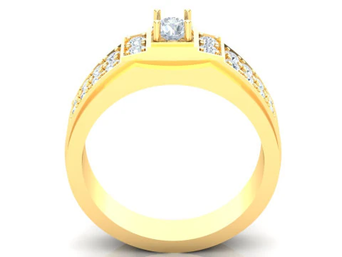 Luxury Mens Ring 3D Print Model
