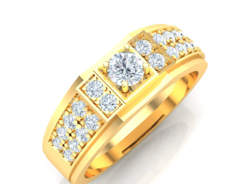 Luxury Mens Ring 3D Принт Модель