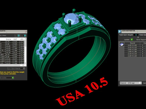 Luxury Mens Ring 3D Print Model