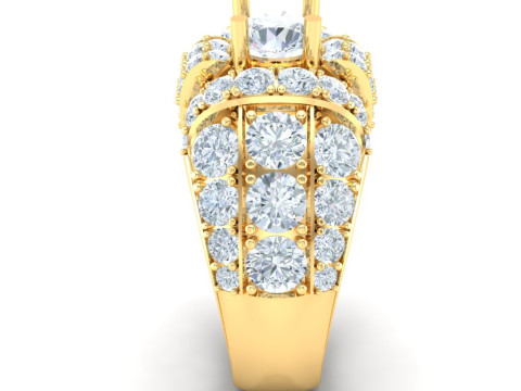 Cincin Pria Mewah Model Cetak 3D