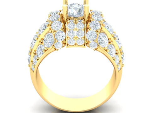 Luxury Mens Ring 3D Print Model