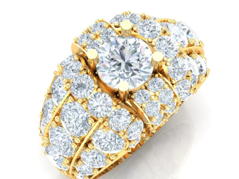 Cincin Pria Mewah Model Cetak 3D