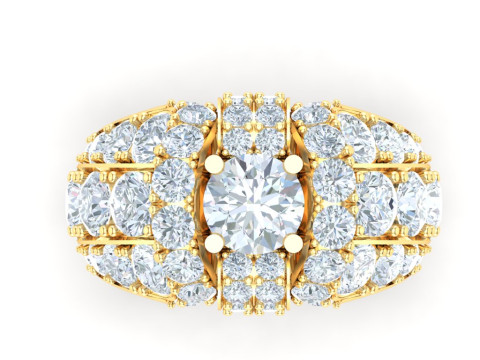 Cincin Pria Mewah Model Cetak 3D