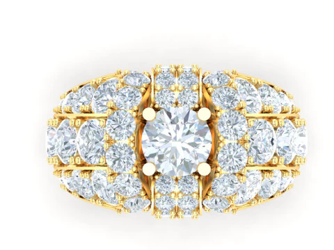 Luxury Mens Ring 3D Print Model