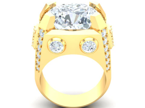 Luxury Mens Ring 3D Print Model