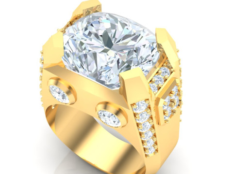 Luxury Mens Ring Modello di stampa 3D