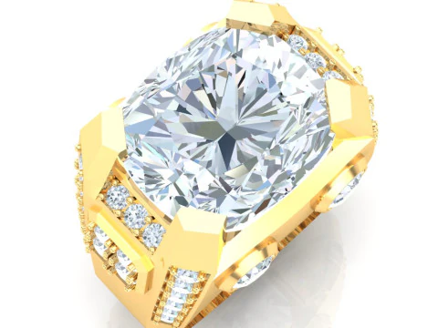 Luxury Mens Ring 3D Print Model