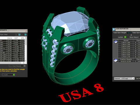 Luxury Mens Ring Modello di stampa 3D