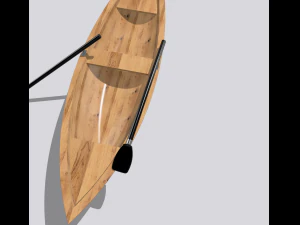 Bateau &agrave; rames Modèle 3D