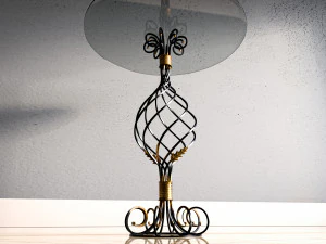 Glass table Forged collection 3D Model