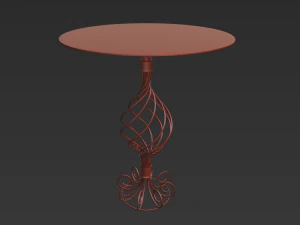 Glass table Forged collection 3D Model