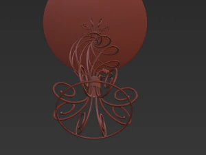 Glass table Forged collection 3D Model