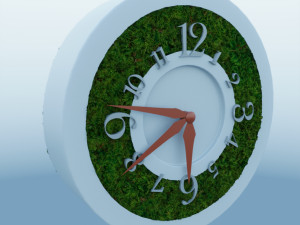 Clock with moss 3D 模型