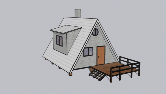 Stylized Small House 3D 모델 .c4d .max .obj .3ds .fbx .stl .blend 