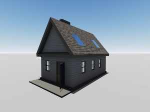 Stylized Small Cottage Low poly 3D Model