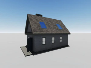 Stylized Small Cottage Low poly 3D Model