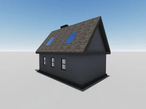 Stylized Small Cottage Low poly 3D Model