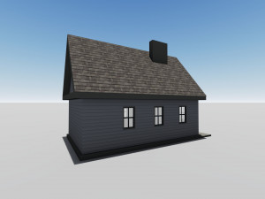 Stylized Small Cottage Low poly 3D Model