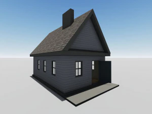 Stylized Small Cottage Low poly 3D Model