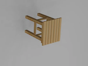Wooden stool 3D Model
