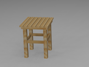 Wooden stool 3Dモデル