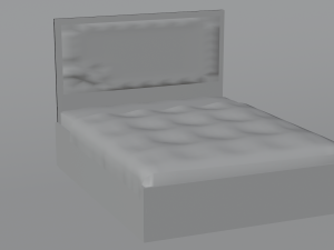 Wooden bed 3D Model